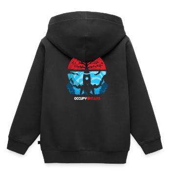 Occupy Mars Rekete Plant Cultivation Planet - Kids Premium Organic Hoodie - black - Back - AI Model Kid Male (0cm)