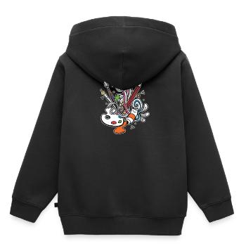 Artiste palette de couleurs - Sweat Premium à capuche enfant bio - noir - Dos - AI Model Kid Male (0cm)