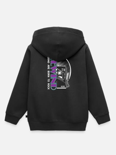 Retro Cassette - Kinder Premium Organic Hoodie - Schwarz
