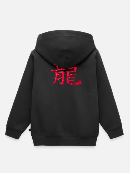 Chinesisch Drache - Kinder Premium Organic Hoodie - Schwarz