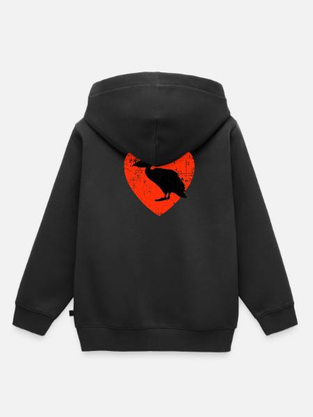 Love My Pelicans Design - Kinder Premium Organic Hoodie - Schwarz