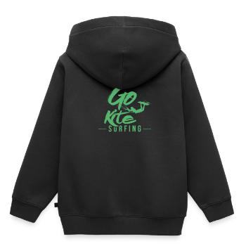 Kiten - Kinder Premium Organic Hoodie - Schwarz - Hinten - AI Model Kid Male (0cm)