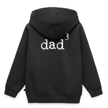 Papa Papa Papa Papa - Sweat Premium à capuche enfant bio - noir - Dos - AI Model Kid Male (0cm)