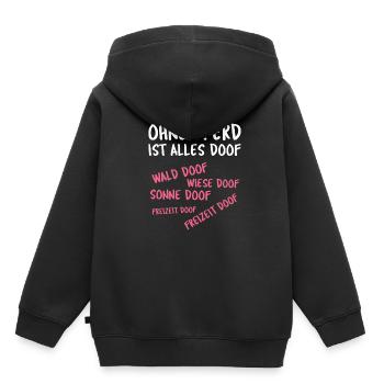Horse horses saying - Kids Premium Organic Hoodie - black - Back - AI Model Kid Male (0cm)