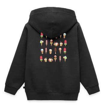 Glace glace - Sweat Premium à capuche enfant bio - noir - Dos - AI Model Kid Male (0cm)