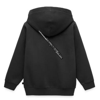 Flöte Querflöte Oboe Flötist Flötistin Musikverein - Kinder Premium Organic Hoodie - Schwarz - Hinten - AI Model Kid Male (0cm)