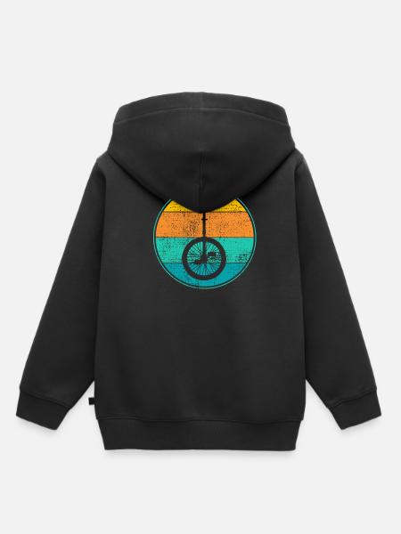 Einrad - Kinder Premium Organic Hoodie - Schwarz
