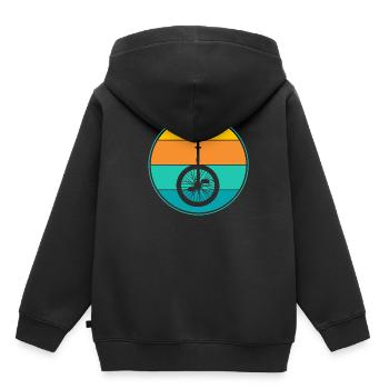 monocycle - Sweat Premium à capuche enfant bio - noir - Dos - AI Model Kid Male (0cm)