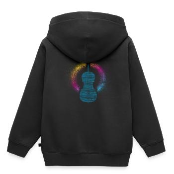 Cello - Kinder Premium Organic Hoodie - Schwarz - Hinten - AI Model Kid Male (0cm)