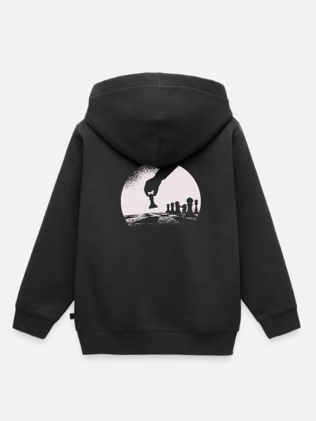 Schach Schachbrett - Kinder Premium Organic Hoodie - Schwarz