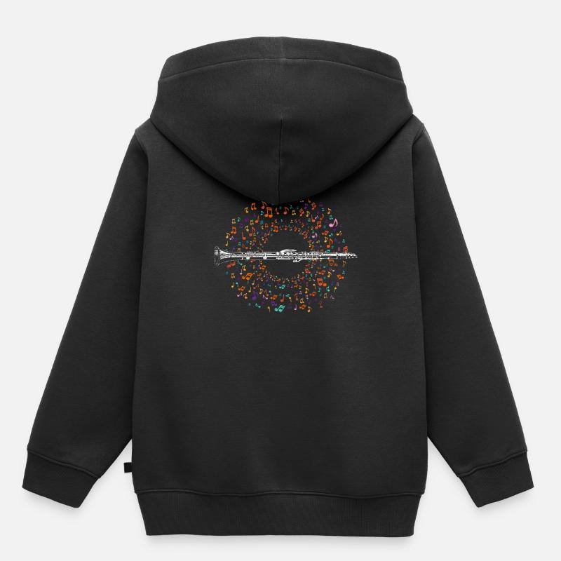 Partition clarinette - Sweat Premium à capuche enfant bio - noir
