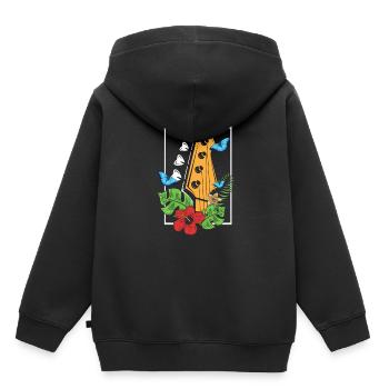 Bass guitar - Kids Premium Organic Hoodie - black - Back - AI Model Kid Male (0cm)