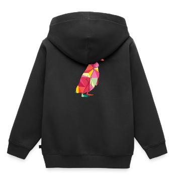Pinguin Niedliches Tier - Kinder Premium Organic Hoodie - Schwarz - Hinten - AI Model Kid Male (0cm)