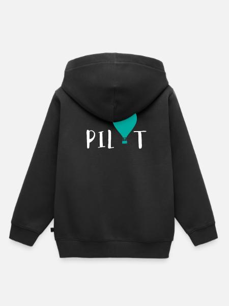 Heißluftballon - Kinder Premium Organic Hoodie - Schwarz