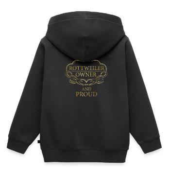Rottweiler - Kinder Premium Organic Hoodie - Schwarz - Hinten - AI Model Kid Male (0cm)