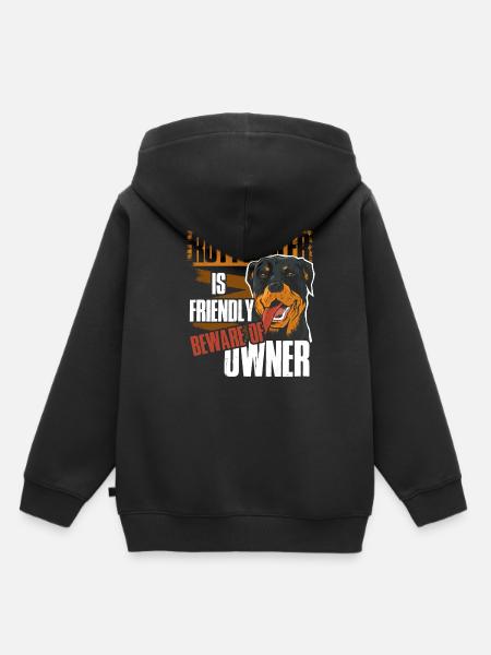 Rottweiler Besitzer - Kinder Premium Organic Hoodie - Schwarz