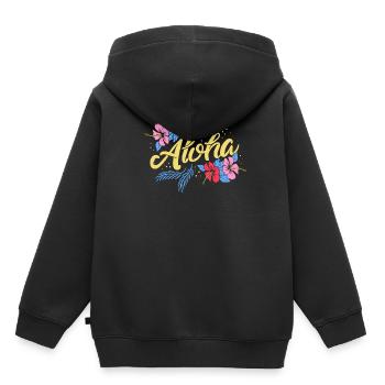 Aloha - Sweat Premium à capuche enfant bio - noir - Dos - AI Model Kid Male (0cm)