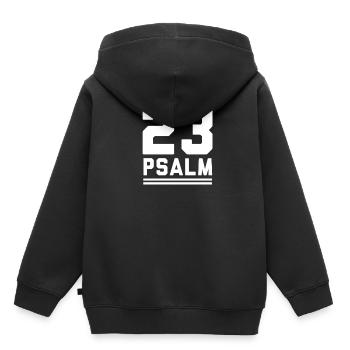 catholique - Sweat Premium à capuche enfant bio - noir - Dos - AI Model Kid Male (0cm)