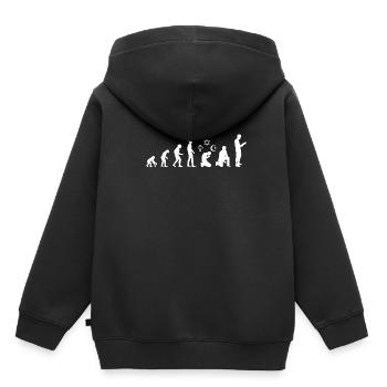 Evolution Atheismus für Atheist und gegen Religion - Kinder Premium Organic Hoodie - Schwarz - Hinten - AI Model Kid Male (0cm)