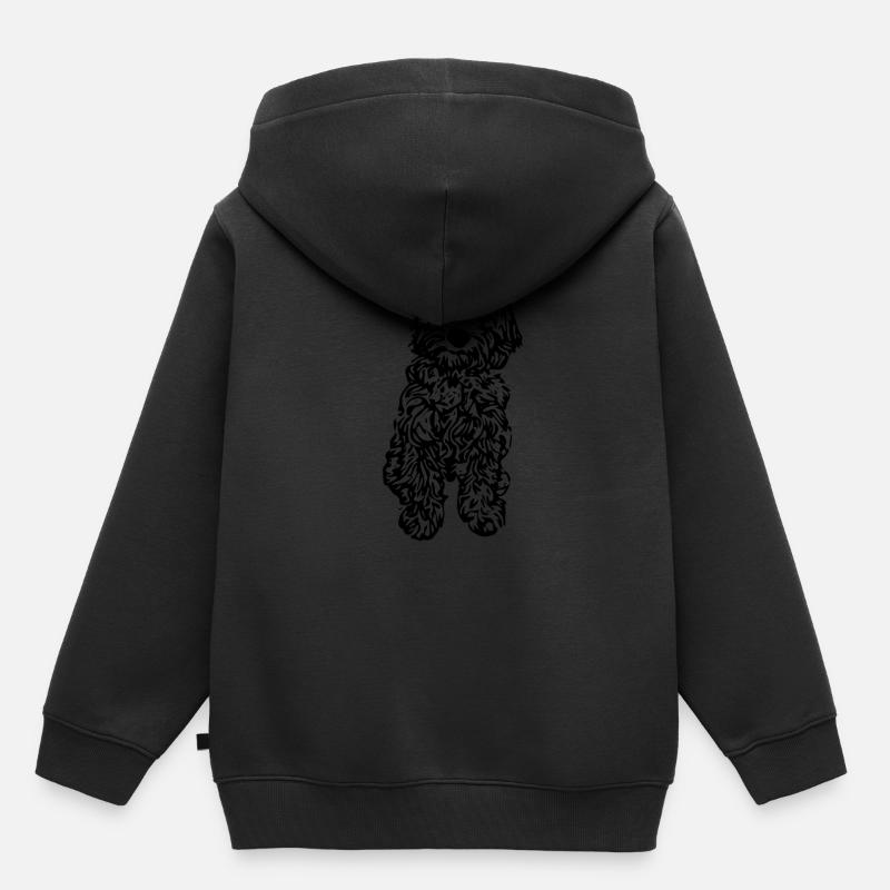 cocker - Sweat Premium à capuche enfant bio - noir