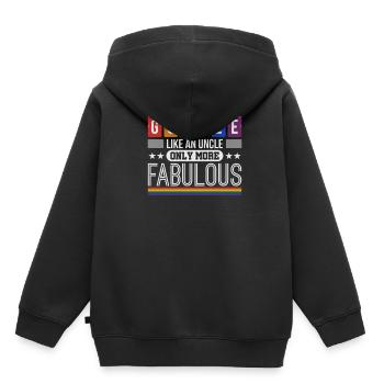 Oncle homosexuel Gunkel qui est tout simplement génial - Sweat Premium à capuche enfant bio - noir - Dos - AI Model Kid Male (0cm)