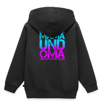 Ich habe zweit titel mama und oma - Kinder Premium Organic Hoodie - Schwarz - Hinten - AI Model Kid Male (0cm)