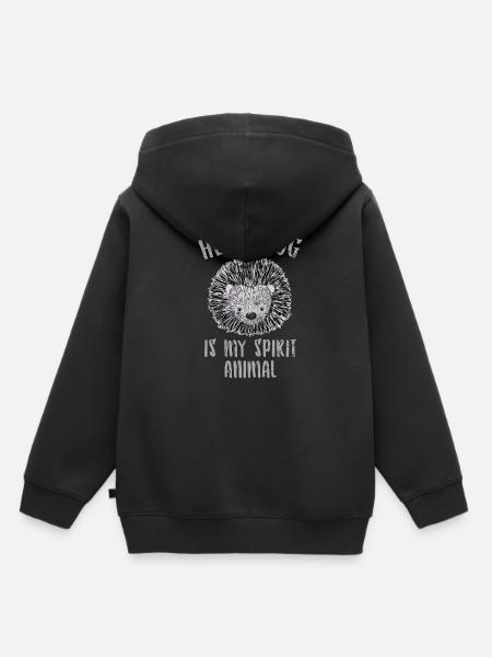 Hedgehog spirituality - Kids Premium Organic Hoodie - black