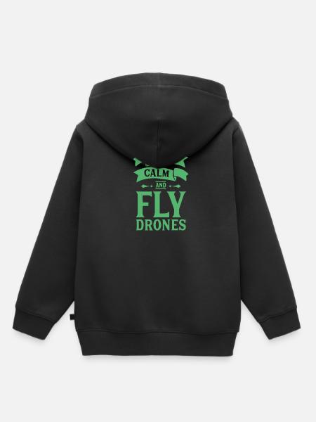 Dronen Dronen Dronen Dronen - Kinder Premium Organic Hoodie - Schwarz