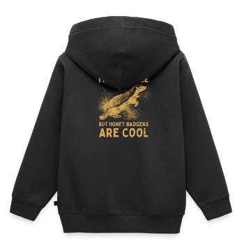 Honigdachs Tierliebhaber - Kinder Premium Organic Hoodie - Schwarz - Hinten - AI Model Kid Male (0cm)