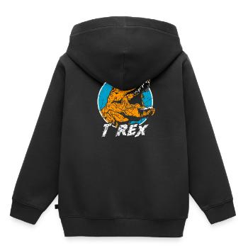 T-Rex Tyrannosaurus Rex - Sweat Premium à capuche enfant bio - noir - Dos - AI Model Kid Male (0cm)