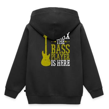 Bassiste - Sweat Premium à capuche enfant bio - noir - Dos - AI Model Kid Male (0cm)