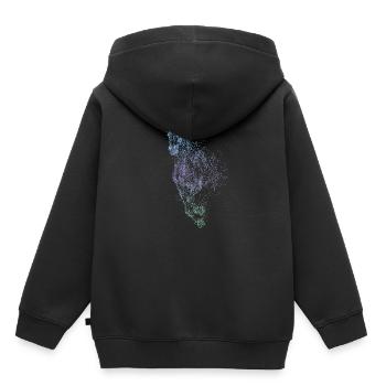 Liberté de cheval au galop - Sweat Premium à capuche enfant bio - noir - Dos - AI Model Kid Male (0cm)