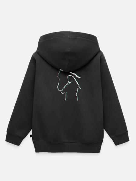 Pferde Liebhaber - Kinder Premium Organic Hoodie - Schwarz