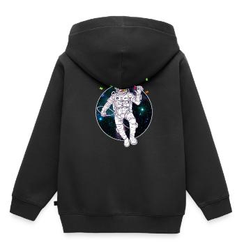Astronaute autistique autiste autisme asperger - Sweat Premium à capuche enfant bio - noir - Dos - AI Model Kid Male (0cm)