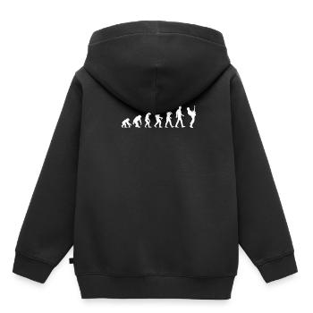 E Guitare - Sweat Premium à capuche enfant bio - noir - Dos - AI Model Kid Male (0cm)