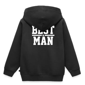 Trauzeuge - Kinder Premium Organic Hoodie - Schwarz - Hinten - AI Model Kid Male (0cm)