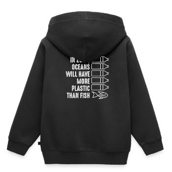 Ocean pollution in the fight against plastic - Kids Premium Organic Hoodie - black - Back - AI Model Kid Male (0cm)