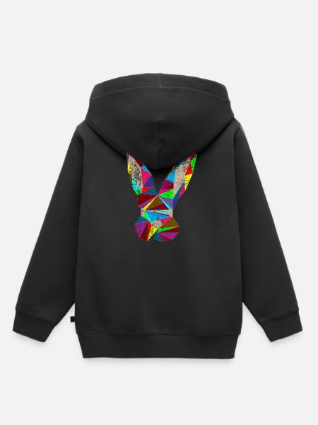 Hase - Kinder Premium Organic Hoodie - Schwarz