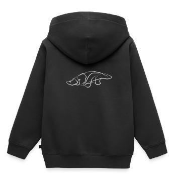 Ornithorynque animal rare - Sweat Premium à capuche enfant bio - noir - Dos - AI Model Kid Male (0cm)