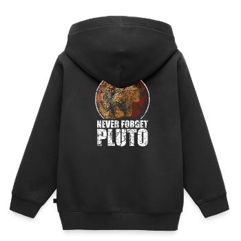 Pluton - Sweat Premium à capuche enfant bio - noir - Dos - AI Model Kid Male (0cm)