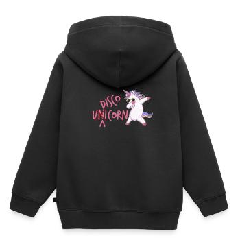 Disco Unicorn - Sweat Premium à capuche enfant bio - noir - Dos - AI Model Kid Male (0cm)