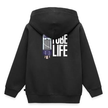 Tube Life Tube Amplifier Shirt - Kids Premium Organic Hoodie - black - Back - AI Model Kid Male (0cm)