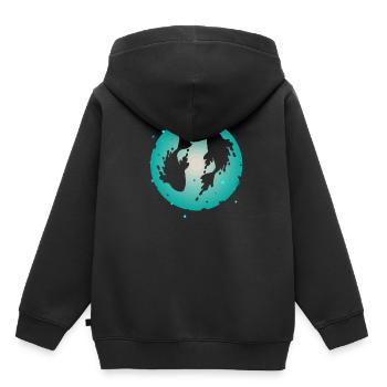 Poisson-carpe koï - Sweat Premium à capuche enfant bio - noir - Dos - AI Model Kid Male (0cm)