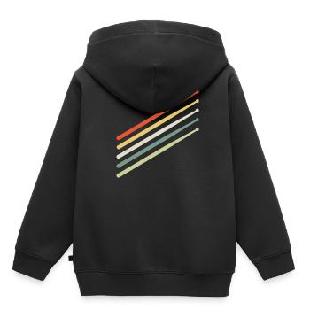 Drummer Drumsticks - Kinder Premium Organic Hoodie - Schwarz - Hinten - AI Model Kid Male (0cm)
