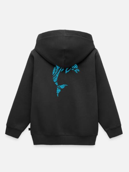 Delfin - Kinder Premium Organic Hoodie - Schwarz