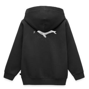 Die Leichtigkeit des Blauwals - Kinder Premium Organic Hoodie - Schwarz - Hinten - AI Model Kid Male (0cm)
