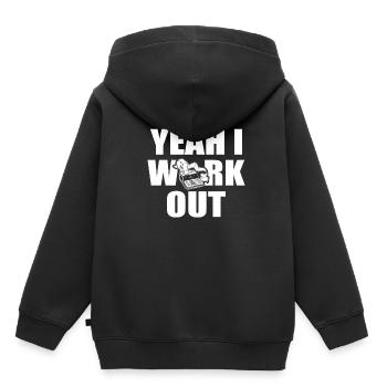 Drôle comptable Pun comptable calculateur - Sweat Premium à capuche enfant bio - noir - Dos - AI Model Kid Male (0cm)
