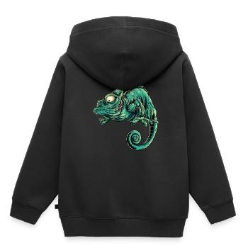 Chameleon Jungle Madagascar Africa Iguana - Kids Premium Organic Hoodie - black - Back - AI Model Kid Male (0cm)
