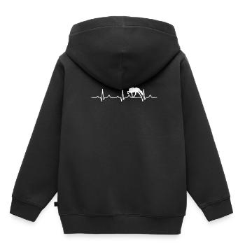 Islandpferd Herzschlag - Kinder Premium Organic Hoodie - Schwarz - Hinten - AI Model Kid Male (0cm)