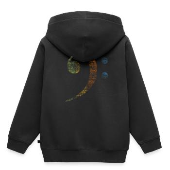 Bassschlüssel Musik - Kinder Premium Organic Hoodie - Schwarz - Hinten - AI Model Kid Male (0cm)